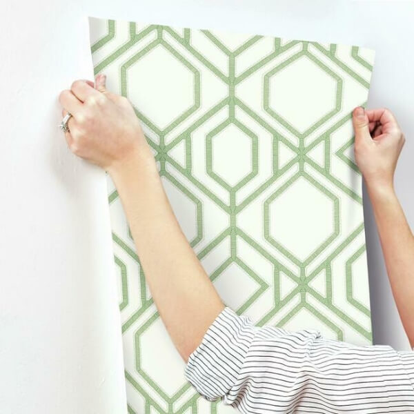 Sawgrass Trellis Green Wallpaper