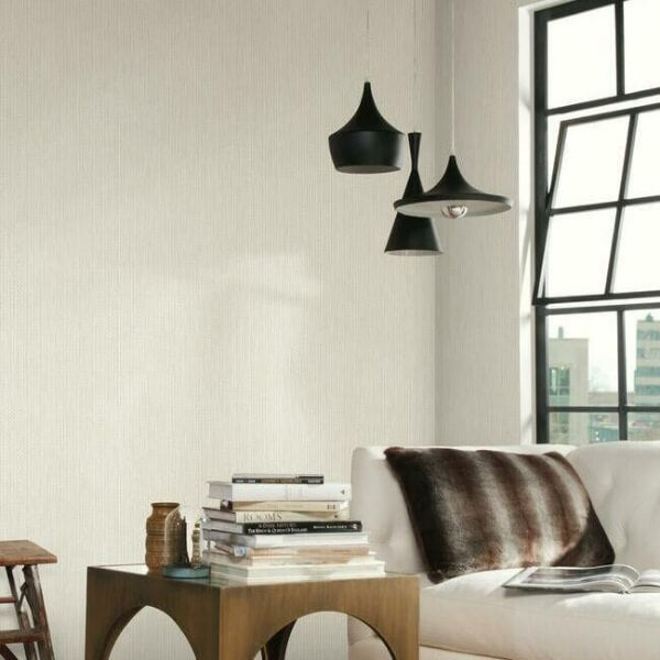 Petite Metro Tile White Wallpaper