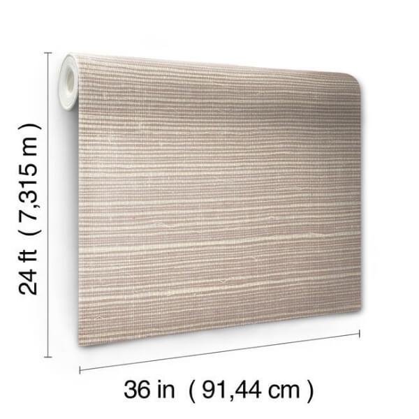 Plain Sisal Grasscloth White Wallpaper