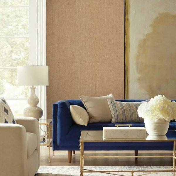 Interlocking Weave Sisal Grasscloth Brown Wallpaper