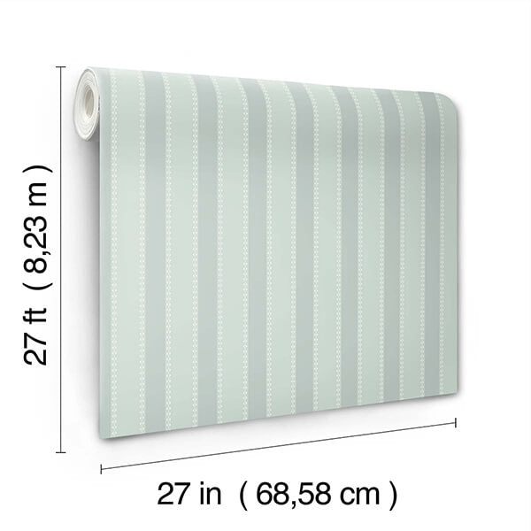 Tilford Blue Awning Stripe Wallpaper