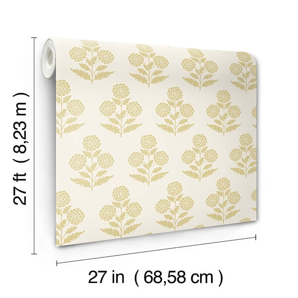 Souci Butter Marigolds Wallpaper