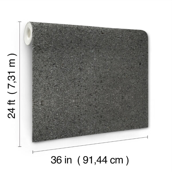 Brilliant Mica Black Glittering Wallpaper