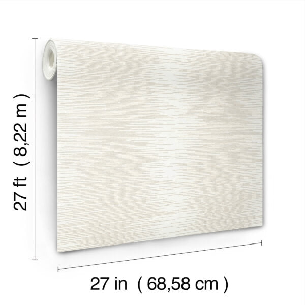 Operetta White Metallic Columns Wallpaper