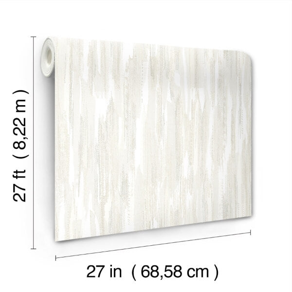 Tribeca White Texture Stripe Wallpaper