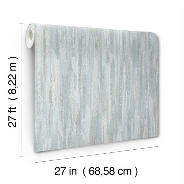 Tribeca Light Blue Texture Stripe Wallpaper