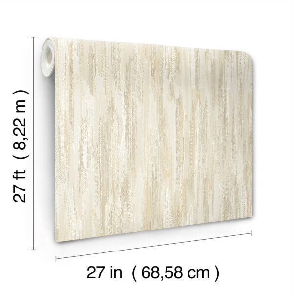 Tribeca Gold Texture Stripe Wallpaper