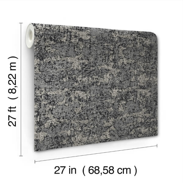 Crystal Cloud Charcoal Beaded Wallpaper
