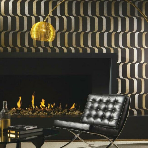 Ribbon Black Wallpaper
