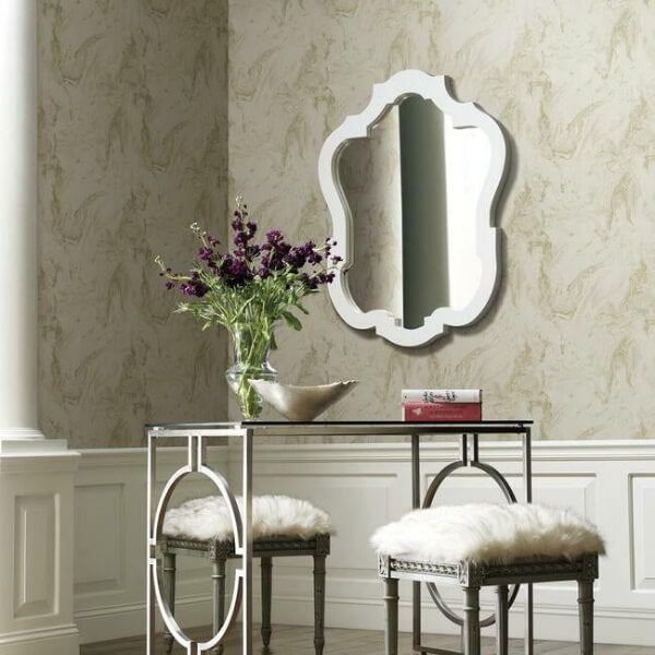Oil & Marble Blush Metallic Wallpaper