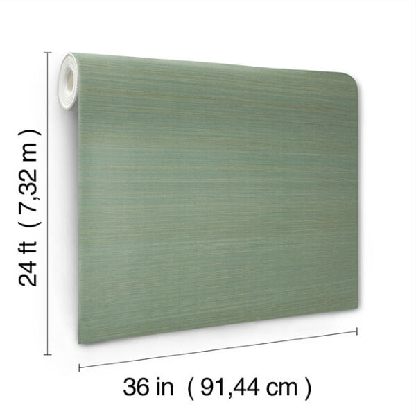 Tailored Abaca Seafoam Wallpaper