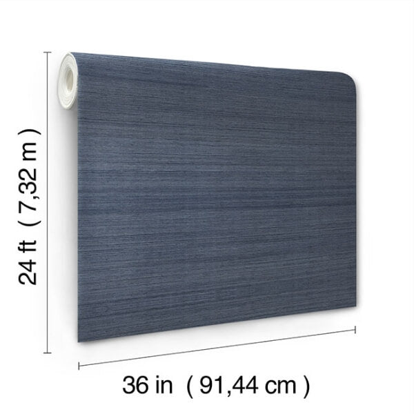 Horizon Abaca Indigo Wallpaper