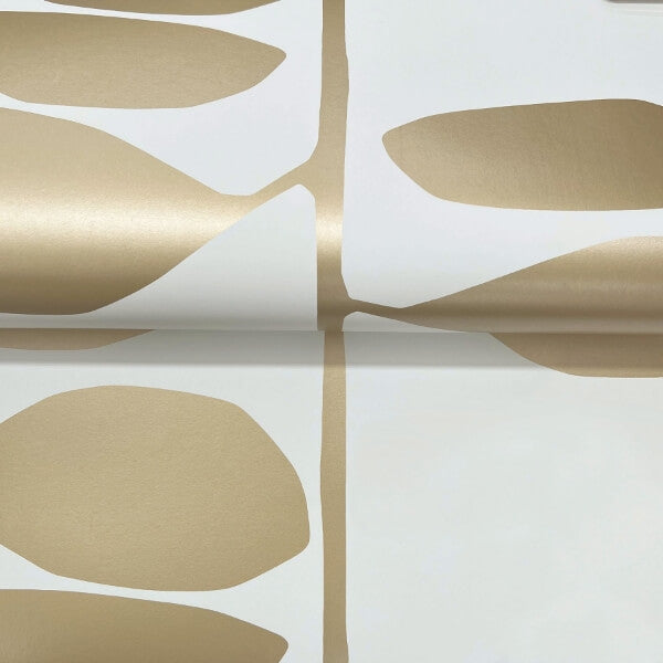 Sculpted Vines Gold Wallpaper