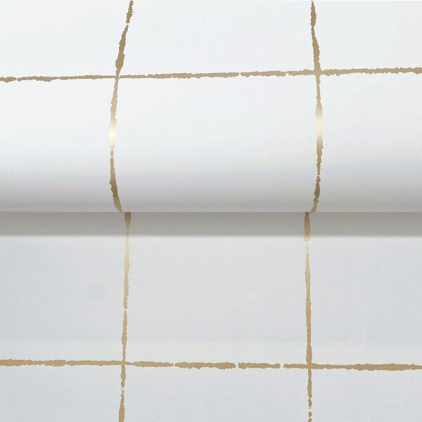 La Vitre Plaid Gold Wallpaper