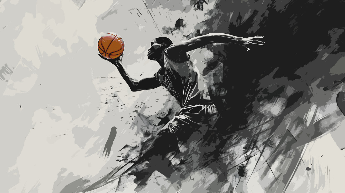 Jump Shot Basketball Mural