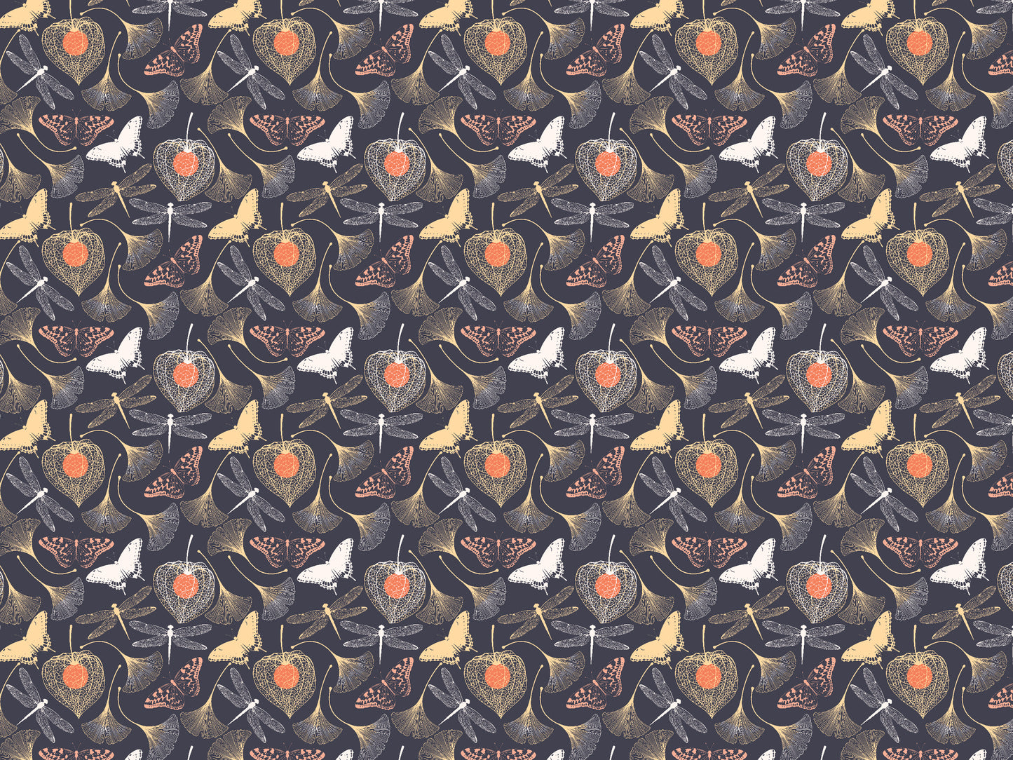 Ginkgo Biloba butterflies Mural