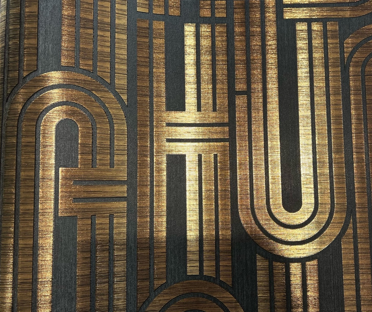 Golden Nightfall Geometry Wallpaper