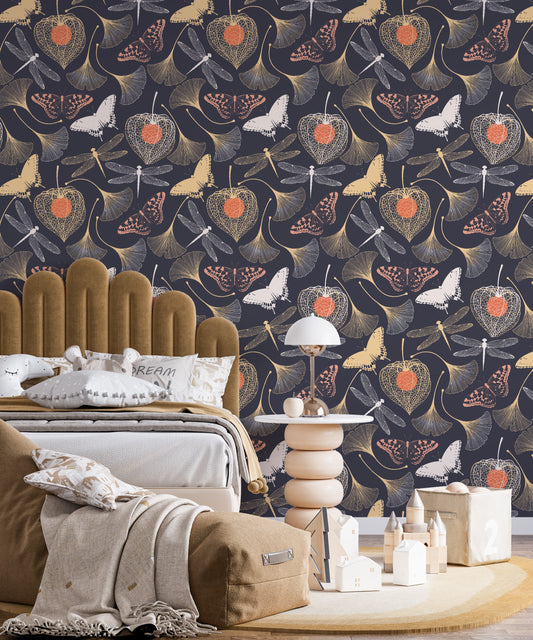 Ginkgo Biloba butterflies Mural