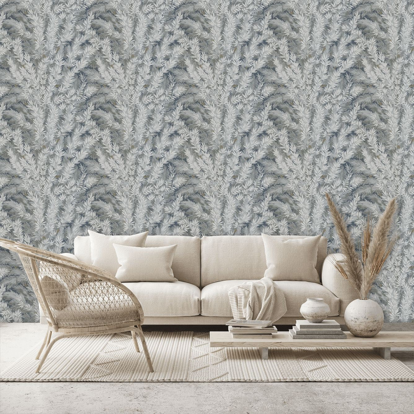 Florencecourt-Charcoal Wallpaper