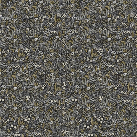 RI5125 Black/Beige Tapestry Wallpaper