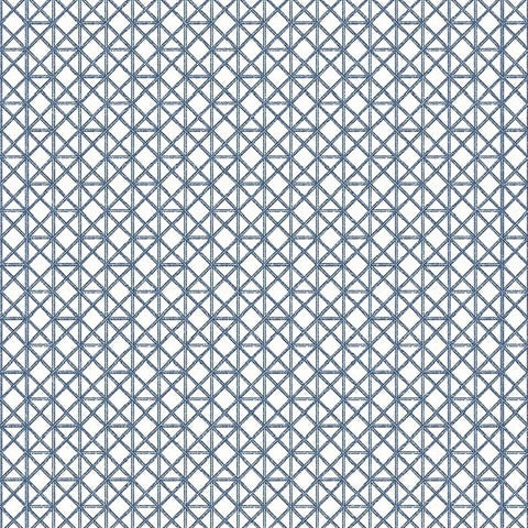 2969-26005 Lisbeth Blue Geometric Lattice Wallpaper by Brewster