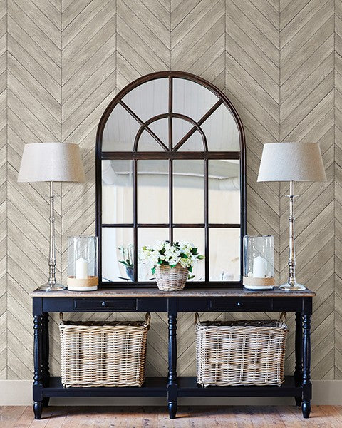 Parisian Dove Parquet Wallpaper