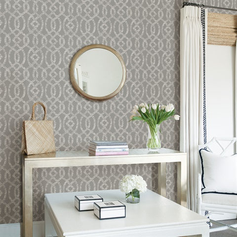 2793-24725 Ethereal Grey Trellis Wallpaper