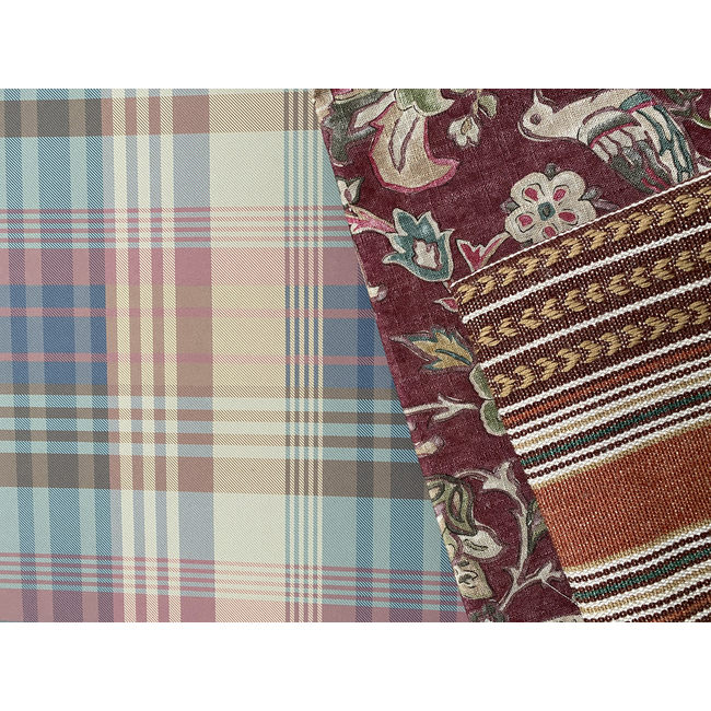 Mulberry Ancient Tartan - Red/Blue