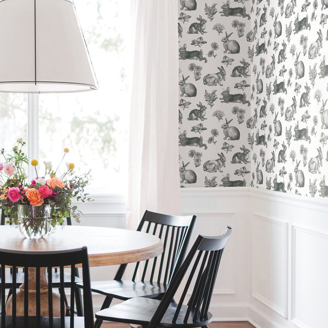 Bunny Toile Wallpaper