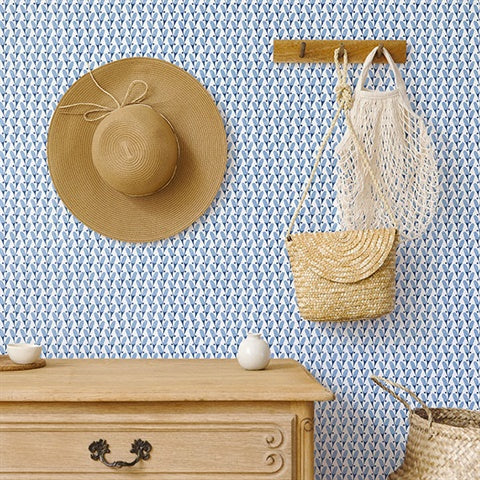2903-25814 Landon Blue Abstract Geometric Wallpaper Blue Bell By A Street Prints
