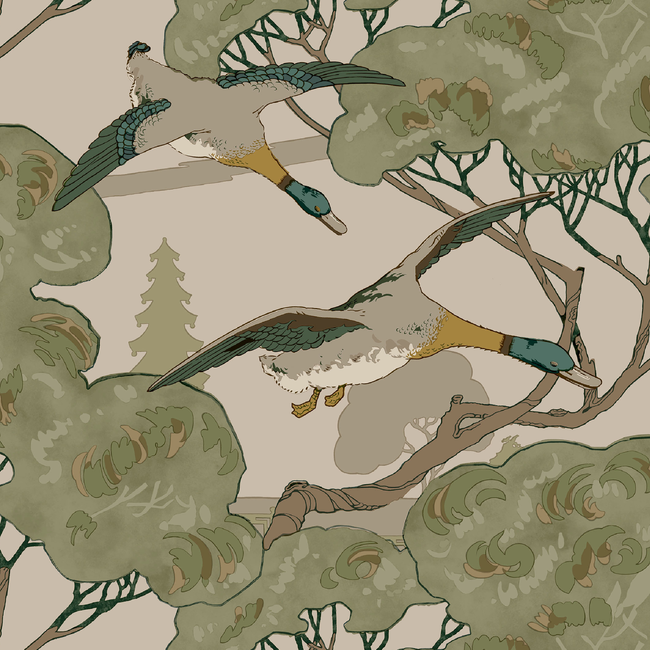 Grand Flying Ducks - Emerald