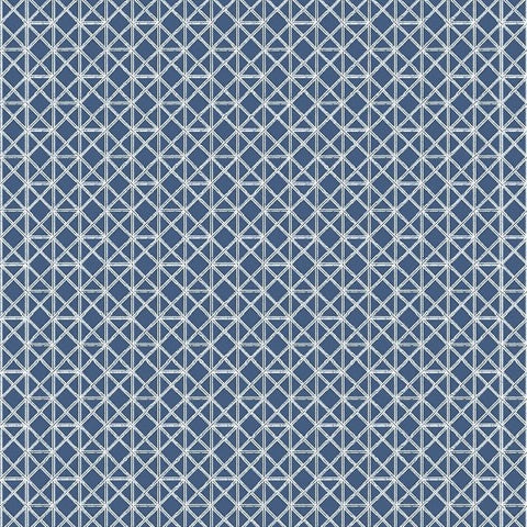 2969-26000 Lisbeth Navy Geometric Lattice Wallpaper by Brewster