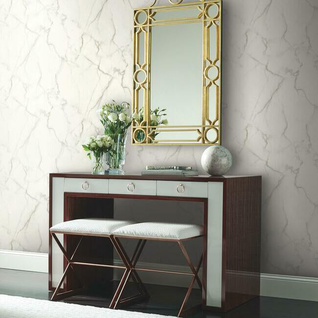 MM1757 Grey/Gold Gilded Marble Wallpaper