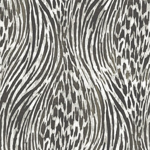 2763-24204 Splendid Platinum Jungle Wallpaper By Brewster