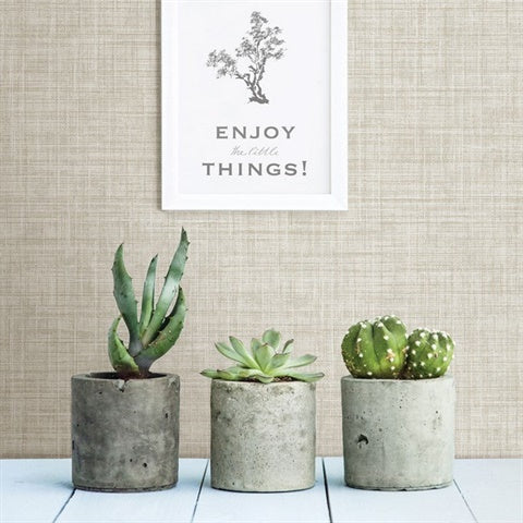 2821-24273 Mendocino Beige Linen Wallpaper