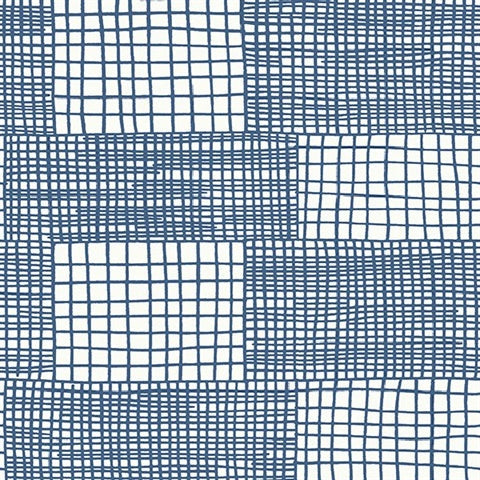 2903-25822 Maxwell Blue Geometric Wallpaper Blue Bell By A Street Prints