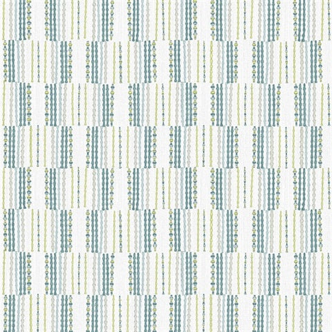 2903-25804 Burgen Teal Geometric Linen Wallpaper Blue Bell By A Street Prints