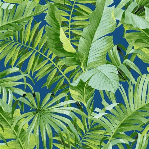 2969-26056 Alfresco Jade Tropical Palm Wallpaper by Brewster