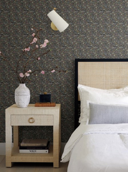 RI5124 Black Tapestry Wallpaper