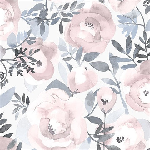 2903-25840 Orla Purple Floral Wallpaper Blue Bell By A Street Prints