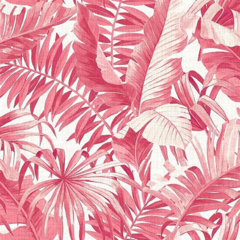 2969-26054 Alfresco Pink Tropical Palm Wallpaper by Brewster