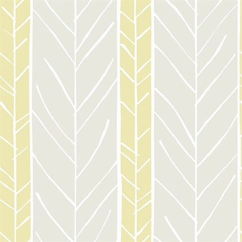 2903-25818 Lottie Yellow Stripe Wallpaper Blue Bell By A Street Prints