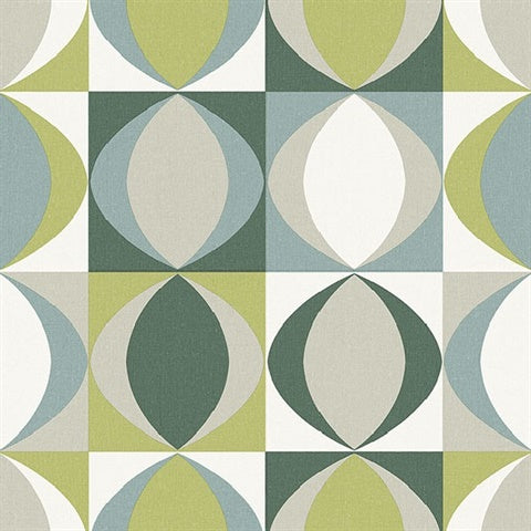 A-Street Prints 2903-25813 Landon Green Abstract Geometric Wallpaper