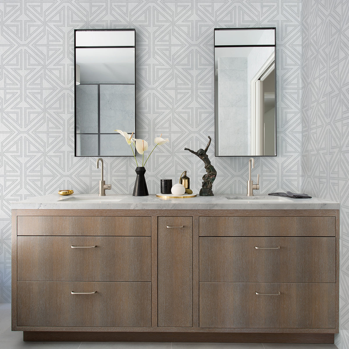 Kachel Grey Geometric Wallpaper