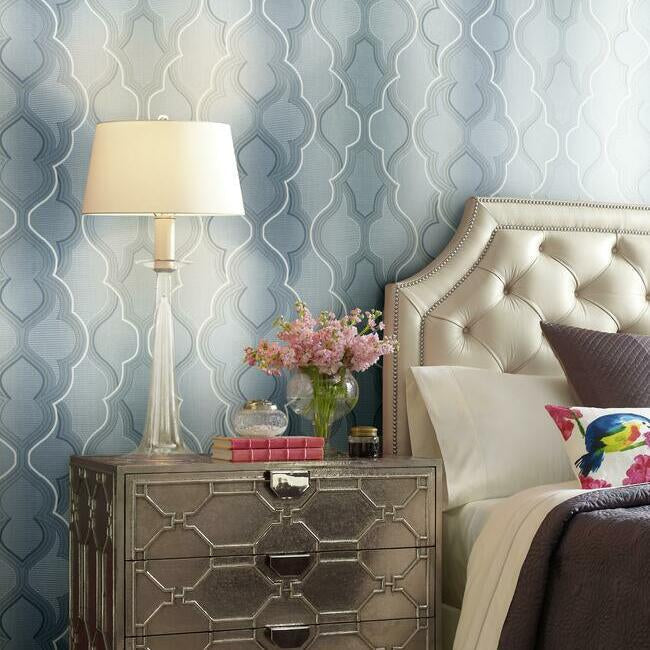 Modern Ombre Damask Wallpaper