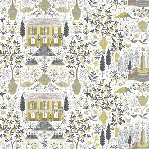 RI5107 Linen/Gold Camont Wallpaper