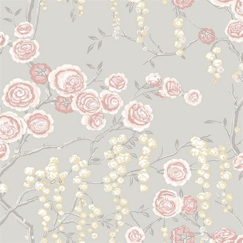 2785-24831 Petal Peony Tree Wallpaper