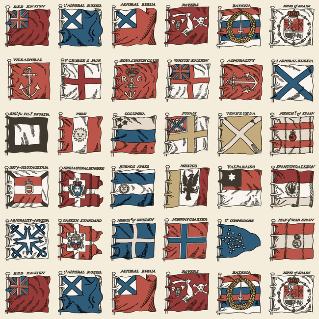 Naval Ensigns - Red/Blue