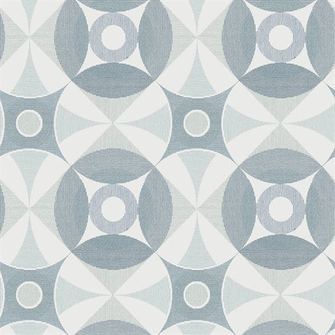 2821-25132 Ellis Teal Geometric Wallpaper