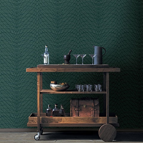 2861-25746 Aperion Dark Green Chevron Equinox By A Street Prints